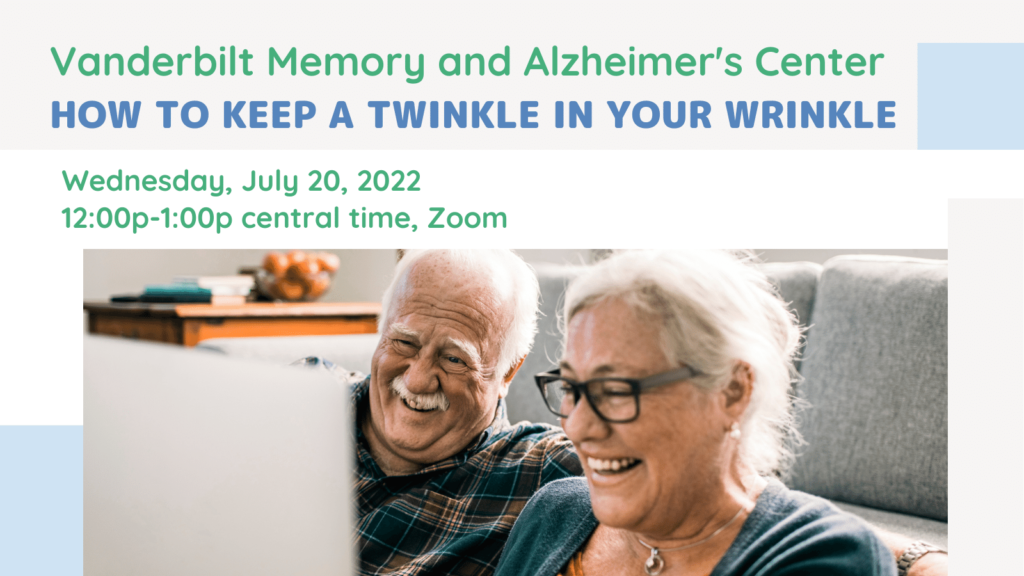 VMAC Lunch & Learn Virtual Event “How To Keep A Twinkle In Your Wrinkle ...